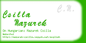 csilla mazurek business card